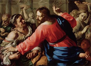 Jesus vertreibt die Händler aus dem Tempel