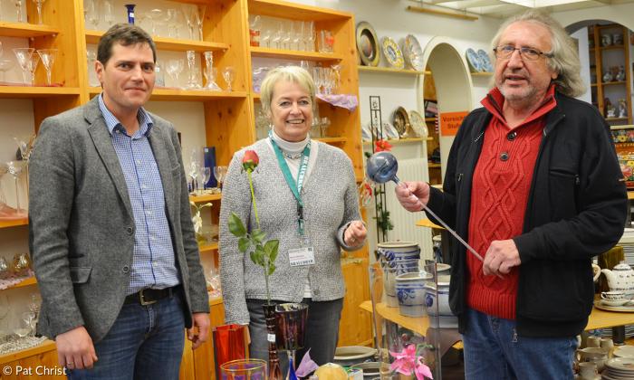 Team Sozialkaufhaus Brauchbar: Hartfried Groksch, Maria Weidner und Thomas Johannes.