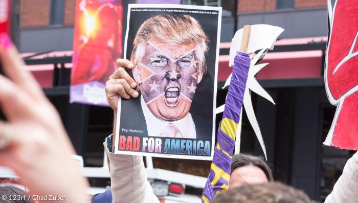 Protest gegen US-Präsident Donald Trump.