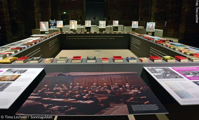 Blick in die Ausstellung »Albert Speer in der Bundesrepublik« im Nürnberger Dokumentationszentrum Reichsparteitagsgelände.