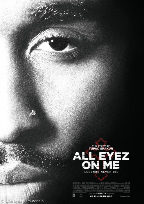 Filmplakat zu »All Eyez On Me« mit Demetrius Shipp in der Hauptrolle.