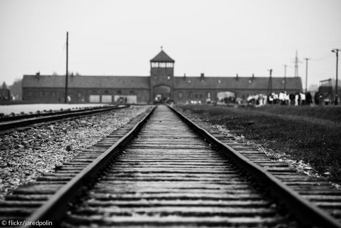 Zuggleise ins KZ Auschwitz.