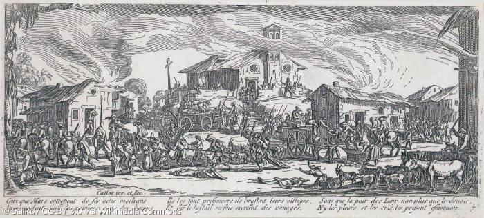 Der lothringische Künstler Jacques Callot stellte die Gräuel des Dreißigjährigen Kriegs in einer Reihe eindrucksvoller Grafiken dar.