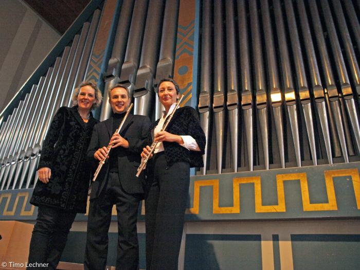 Musiker vor der Orgel in St. Matthäus Erlangen