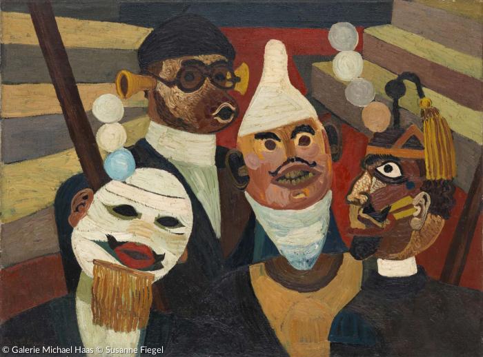 Josef Scharl, Masken, 1931, Galerie Michael Haas © Susanne Fiegel