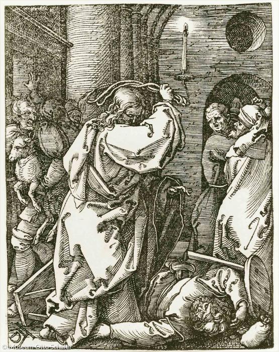 Erlösung der Welt, Vertreibung der Händler - Exponat der Dürer Ausstellung