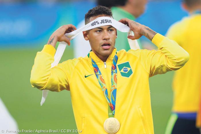 Der brasilianische Superstar Neymar beim Olympiasieg 2016.