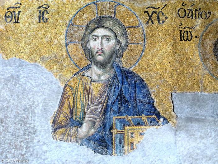 Mosaikdarstellung von Jesus