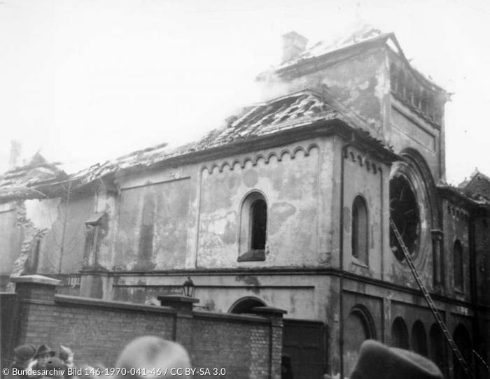 Die in der Pogromnacht 1938 zerstörte Ohel-Jakob-Synagoge in München.