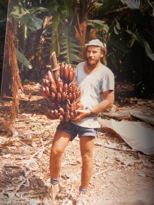 Hagai in den 80iger Jahren auf der Bananenplantage des Kibbuz Ginnosar