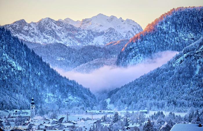Inzell Chiemgauer Alpen Berge Winter Schnee