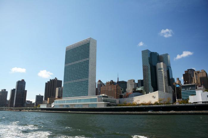 Hauptquartier der Vereinten Nationen (UNO) in New York, USA