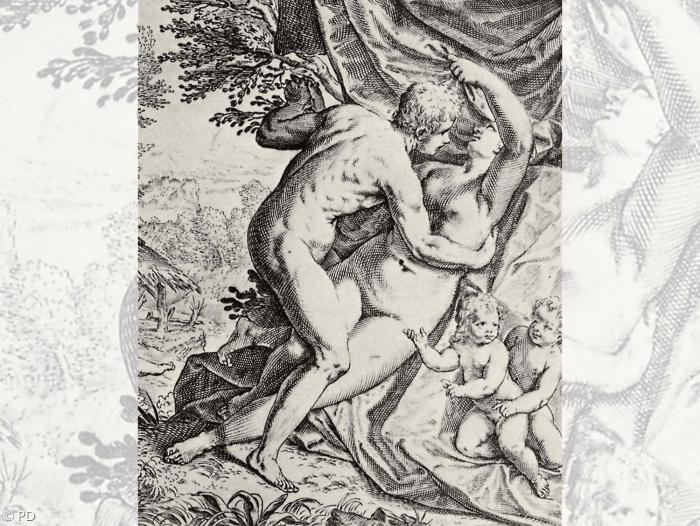 Carracci Agostino: Die Liebe im goldenen Zeitalter (Kupferstich 1589–1595)