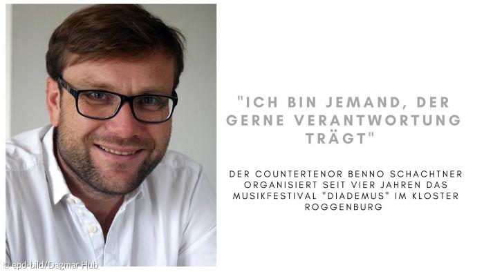 Der Countertenor Benno Schachtner organisiert seit vier Jahren das Musikfestival "Diademus" im Kloster Roggenburg