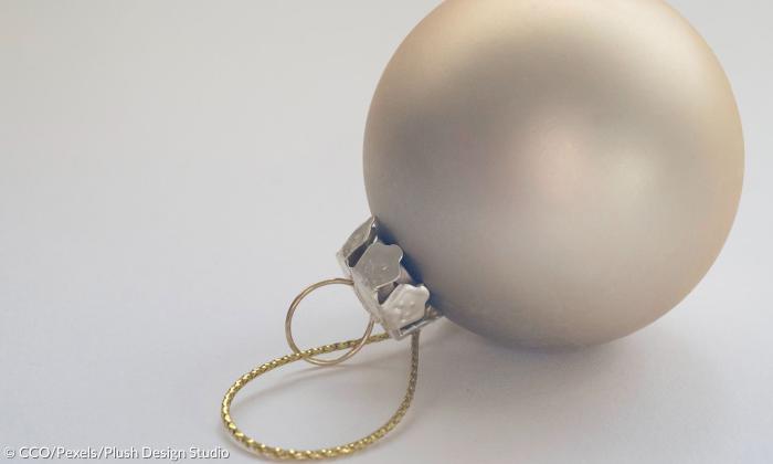 Christbaumkugel Silber Weihnachten