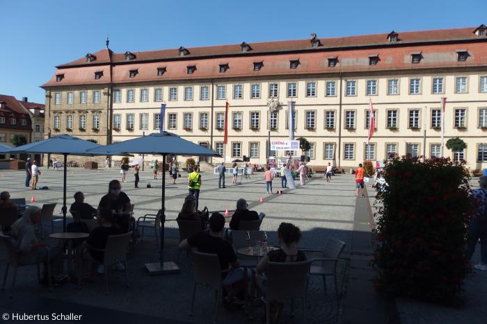 Eine Demonstration gegen Corona-Maßnahmen in Bamberg