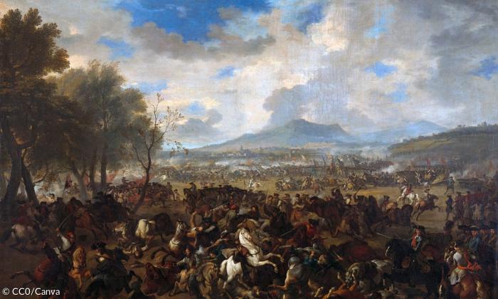 Gemälde zeigt die Schlacht von Ramillies 1706