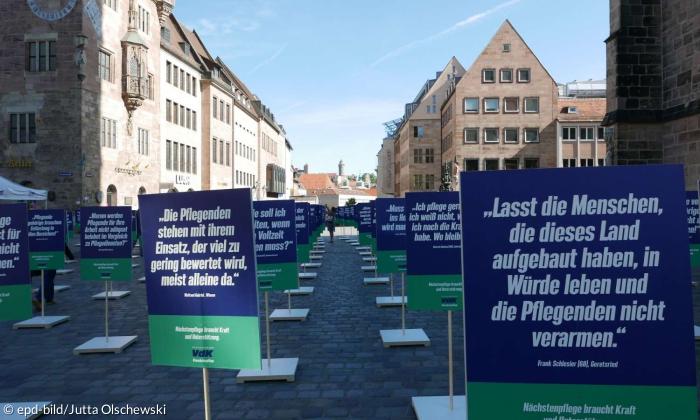 Stille Demo Nächstenpflege des VdK in Nürnberg