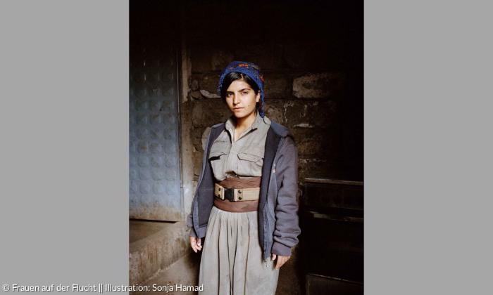 Diljin, 21 Jahre alt. Sinjar, Nordirak. Oktober 2015