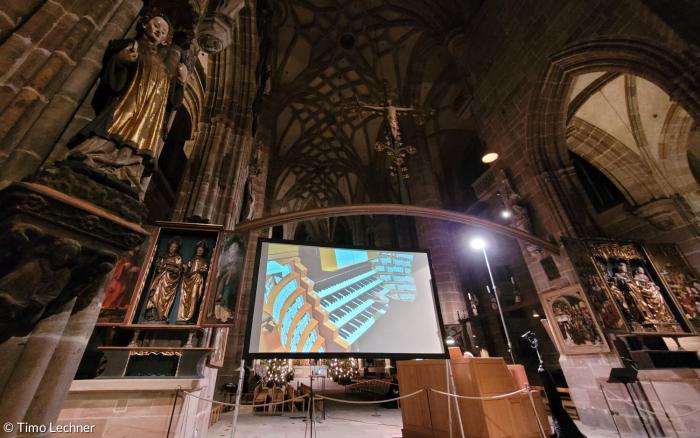 Videoübertragung bei der Orgel-Gala