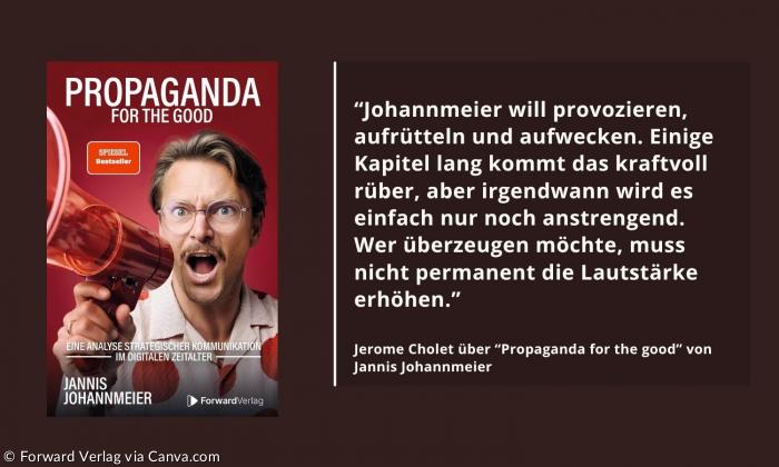 Buchcover von "Propaganda for the good"