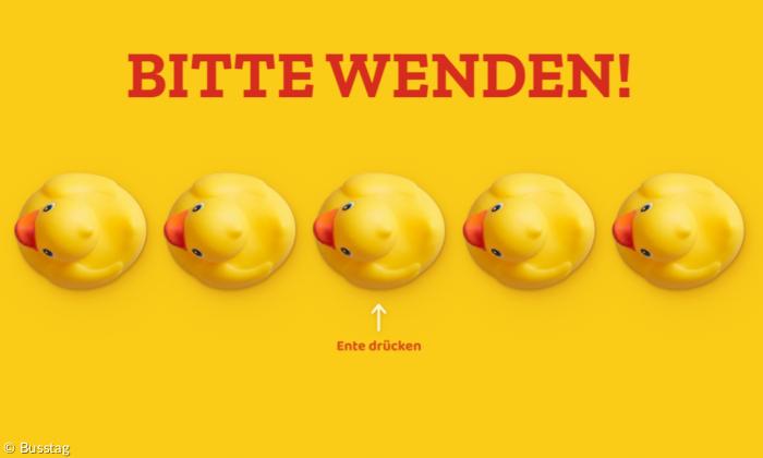 Enten auf einem Plakat