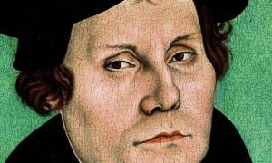 Martin Luther als Professor - Porträt aus der Werkstatt Lucas Cranach d.Ä. 1529 (Ausschnitt)