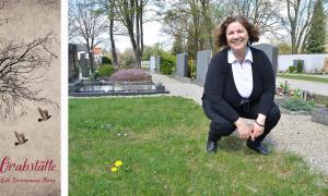  Pfarrerin Carola Wagner auf dem neuen Friedhof in Mering.