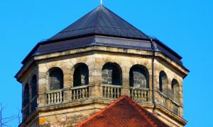 Der Turm der Schlosskirche in Bayreuth
