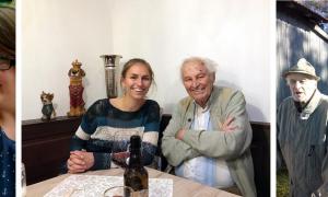 Augsburger Studenten machen Selfies mit ihren Großeltern