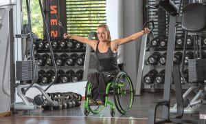 Anna Schaffelhuber trainiert für die Special Olympics.