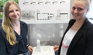 Christiane Druschel und Julia Alsheimer gewannen den ersten Platz beim Förderpreis des Architekten- und Ingenieurvereins