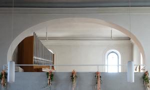 Die Orgel der Kirche St. Jakob im Neu-Ulmer Stadtteil Burlafingen