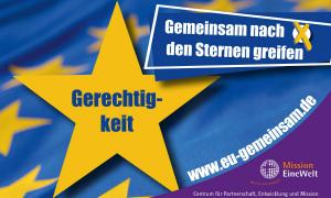 Postkarte zur EU-Wahl-Kampagne von Mission EineWelt