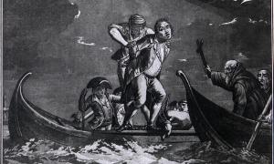 Venedig: »Der Canale dei Maranni, wo die Inquisitoren des Staates die Verurteilten ertränken ließen«: Aquatinta von Giovanni Maria de Pian (1759/64-1800) nach einer Vorlage von Francesco Galimberti (1755-1803).