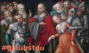 Jesus und die Ehebrecherin, Gemälde von Lukas Cranach d. J.