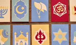 Symbole verschiedener Weltreligionen