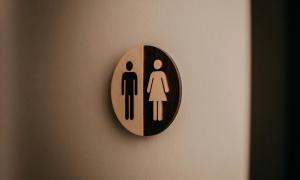 Ein Toilettenschild