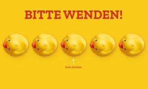 Enten auf einem Plakat